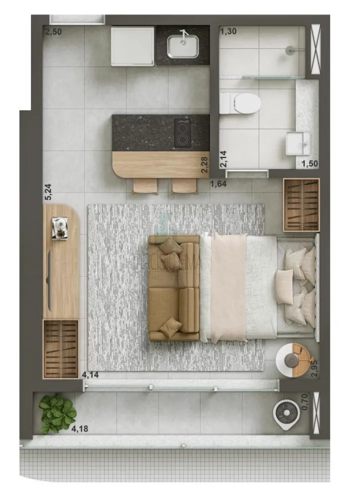 Apartamento, 1 quarto, 38 m² - Foto 8