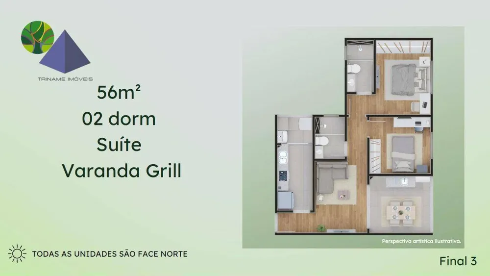 Apartamento, 2 quartos, 56 m² - Foto 4