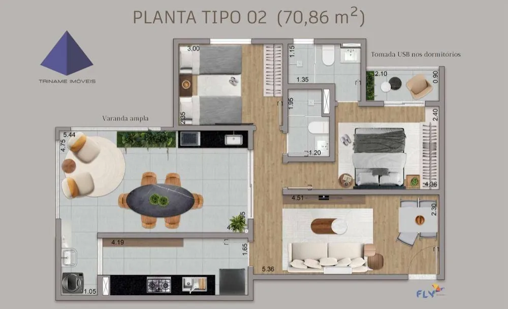 Apartamento, 2 quartos, 70 m² - Foto 11