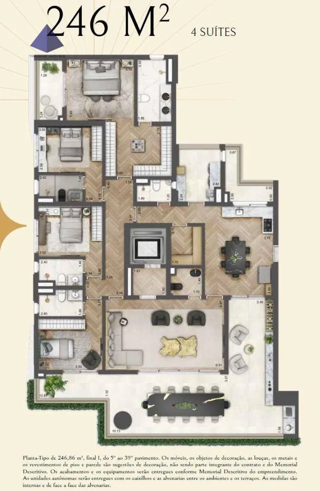 Apartamento, 3 quartos, 246 m² - Foto 7