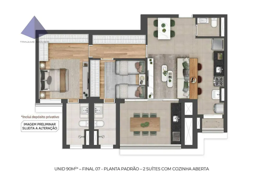 Apartamento, 2 quartos, 90 m² - Foto 4