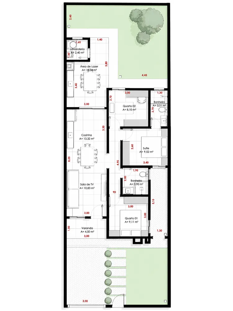 Casa, 3 quartos, 95 m² - Foto 11
