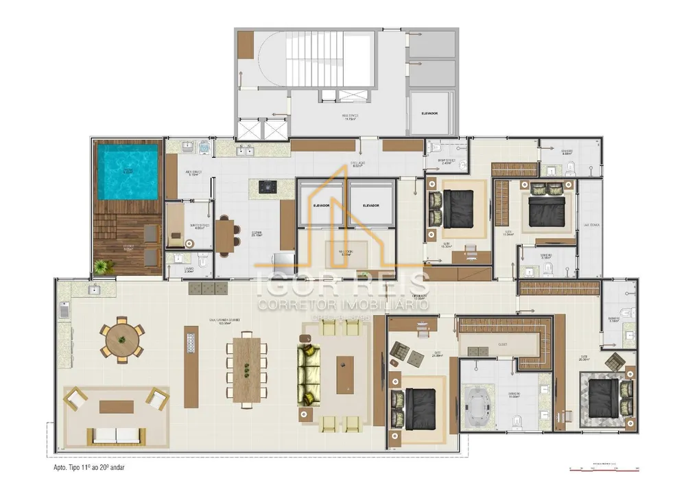 Apartamento, 3 quartos, 144 m² - Foto 8