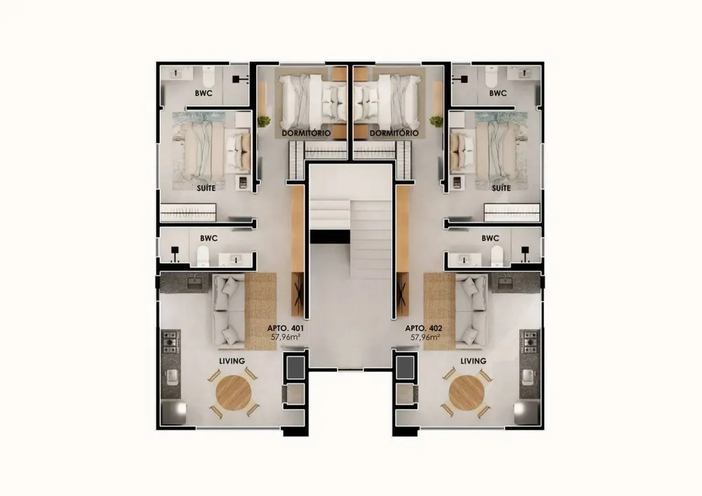 Apartamento, 2 quartos, 58 m² - Foto 12