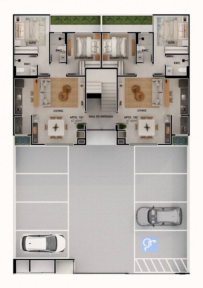 Apartamento, 2 quartos, 58 m² - Foto 1