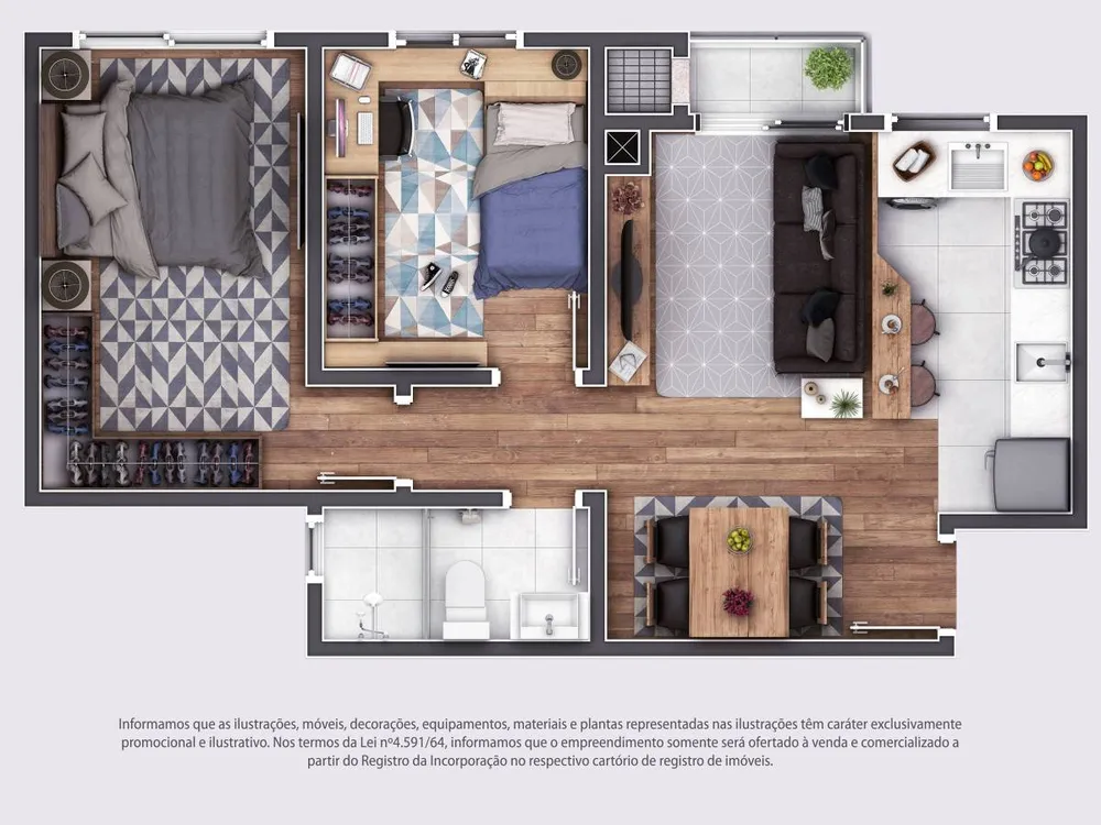Apartamento, 3 quartos, 48 m² - Foto 10