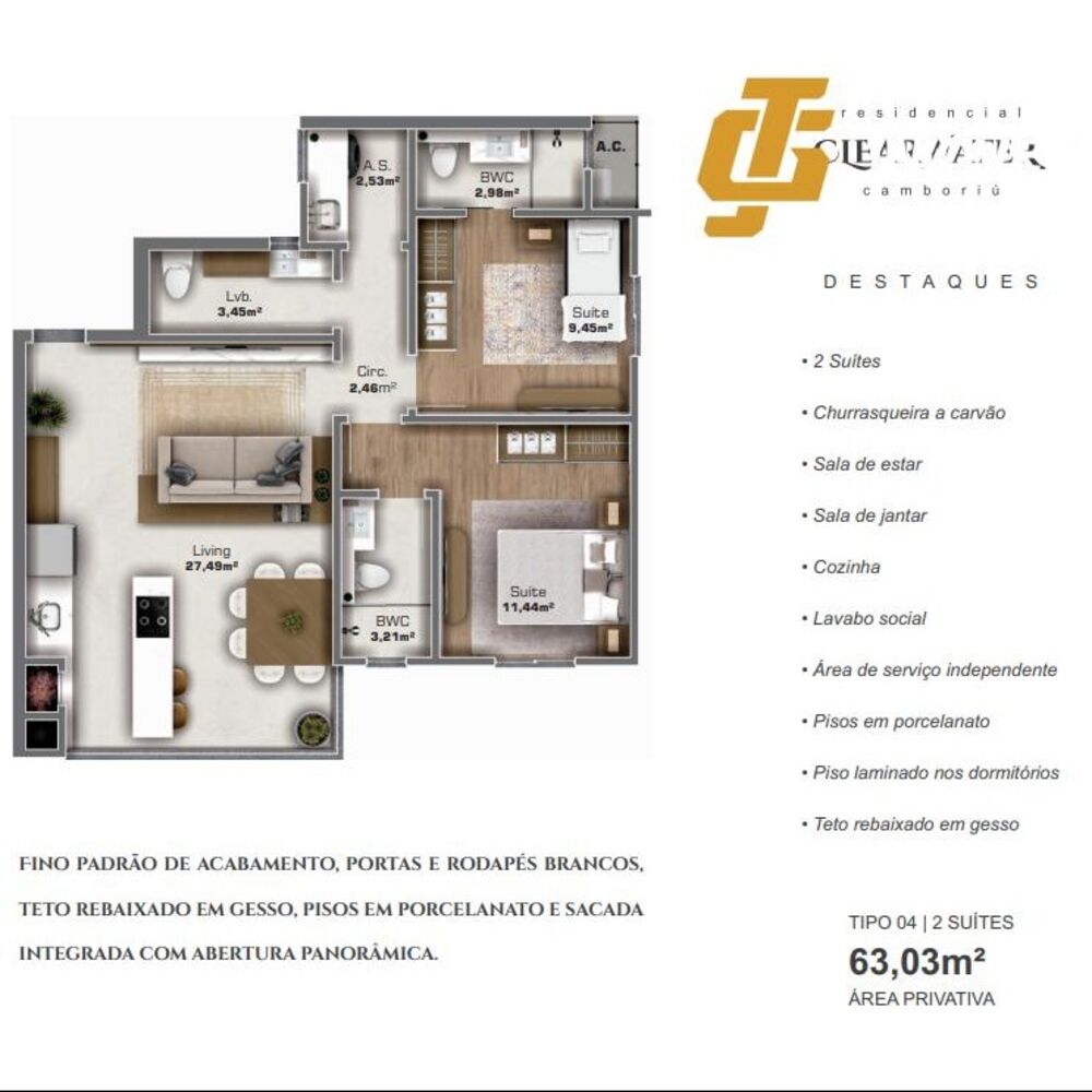 Apartamento à venda com 2 quartos, 70m² - Foto 5