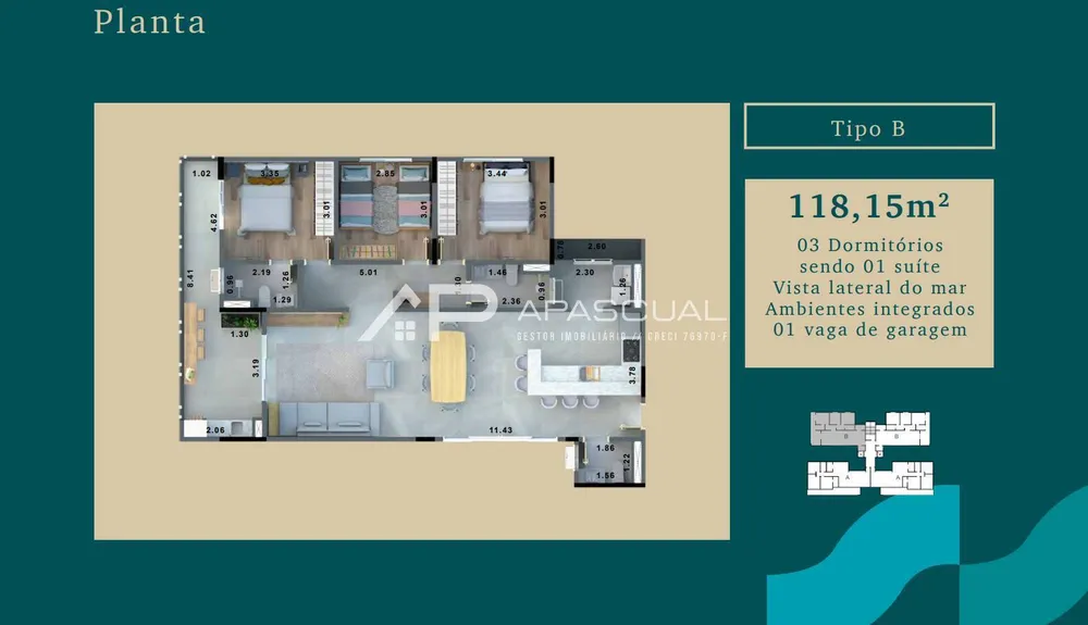 Apartamento, 3 quartos, 124 m² - Foto 7