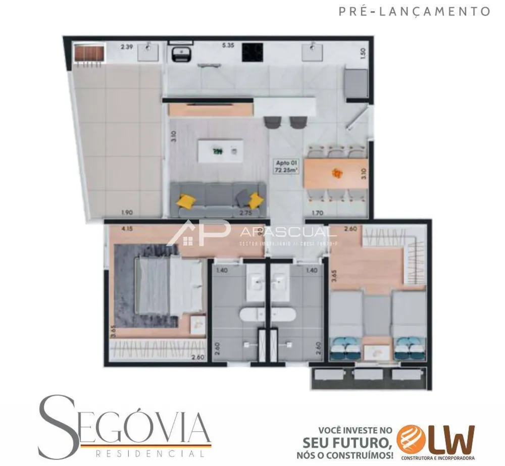 Apartamento, 2 quartos - Foto 3