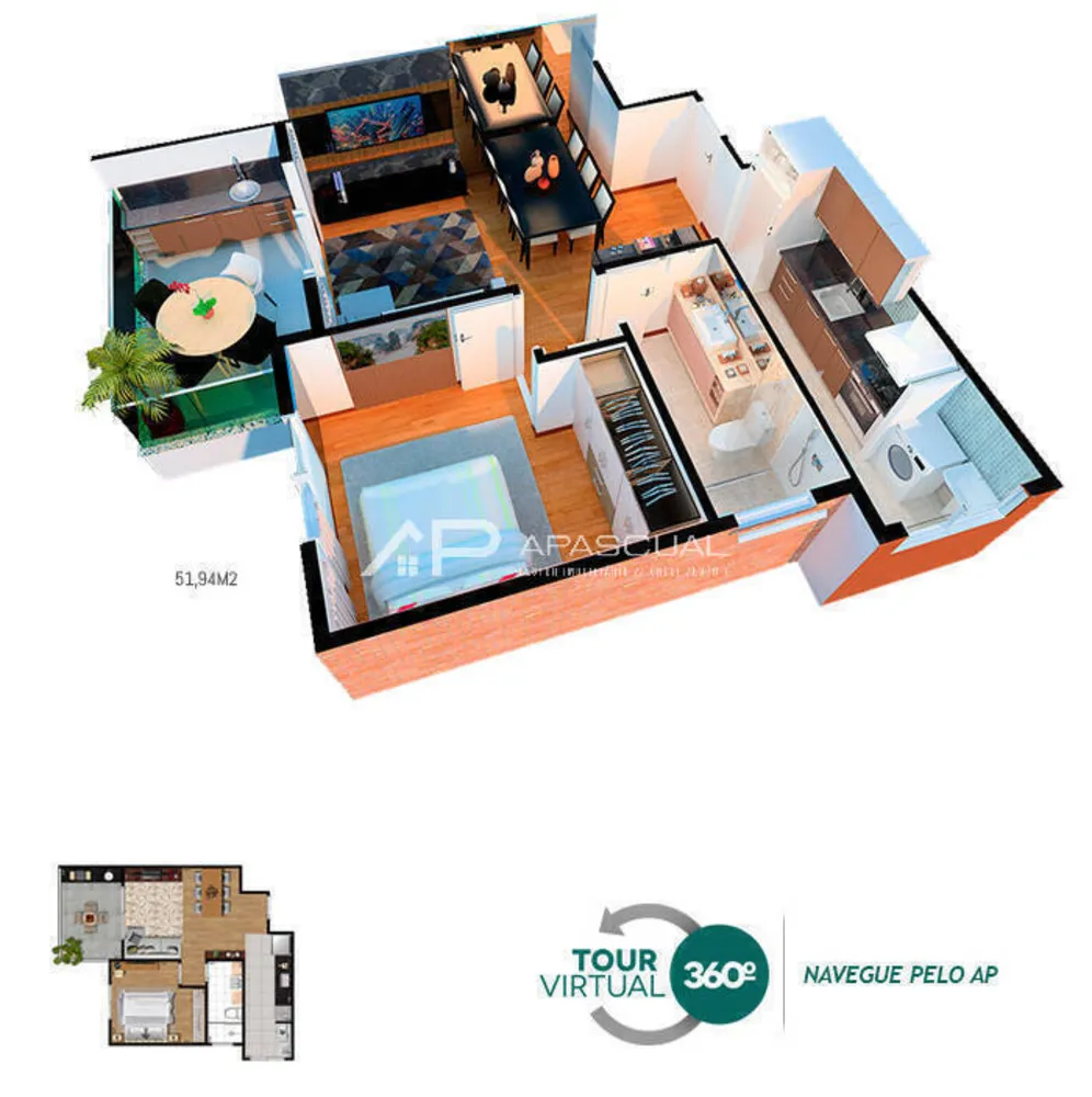 Apartamento, 1 quarto, 51 m² - Foto 2