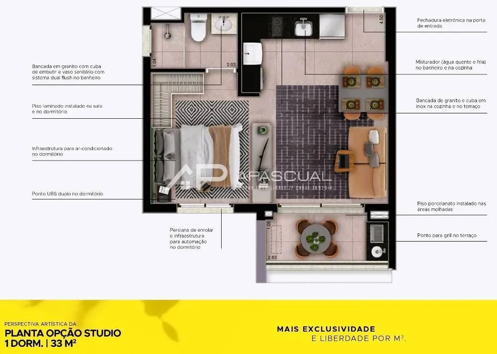 Apartamento, 1 quarto, 33 m² - Foto 4