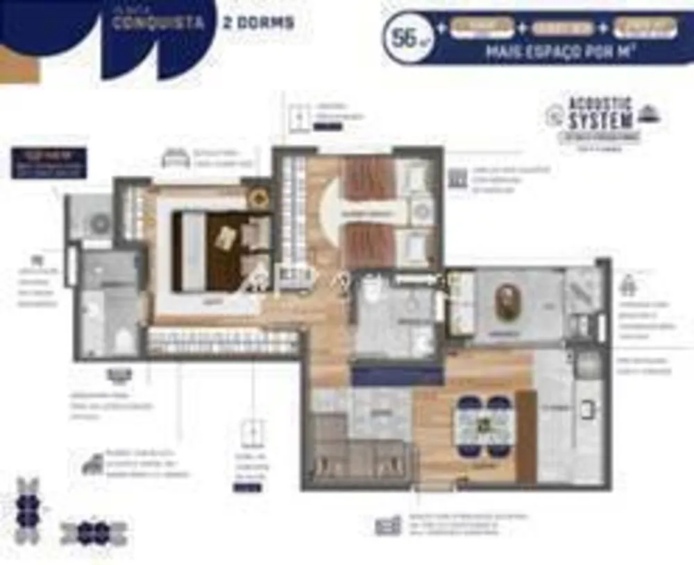 Apartamento, 2 quartos, 56 m² - Foto 11