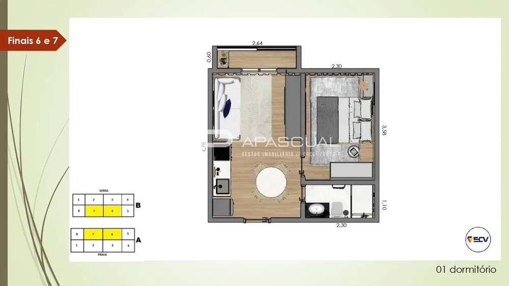 Apartamento, 2 quartos, 43 m² - Foto 6