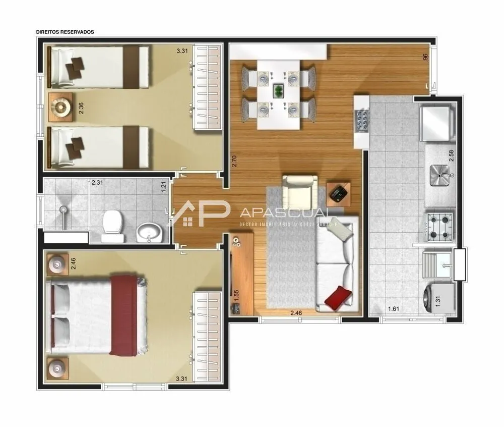 Apartamento, 2 quartos, 48 m² - Foto 20