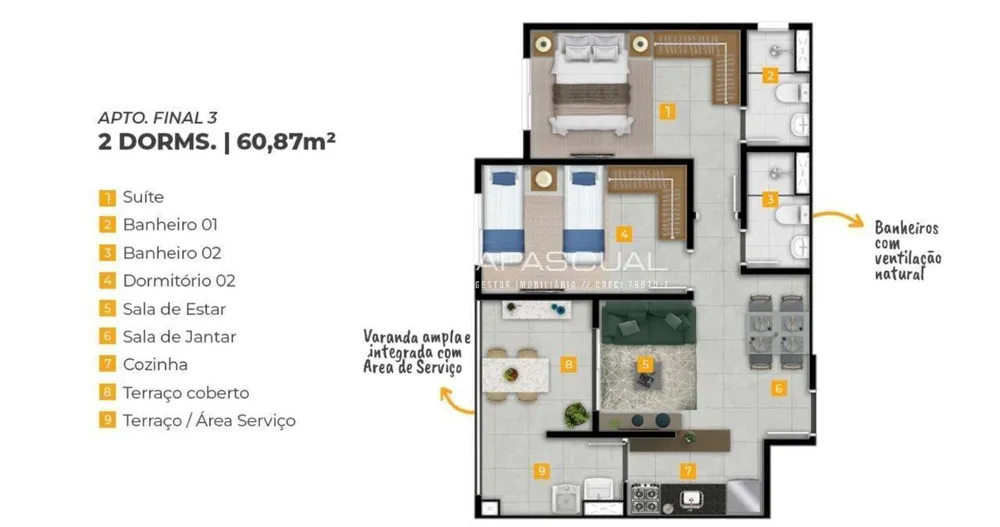 Apartamento, 3 quartos, 82 m² - Foto 15