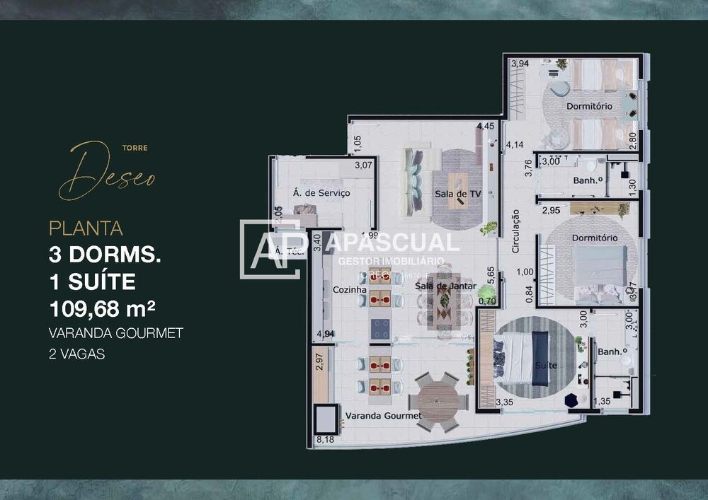 Apartamento, 3 quartos - Foto 2