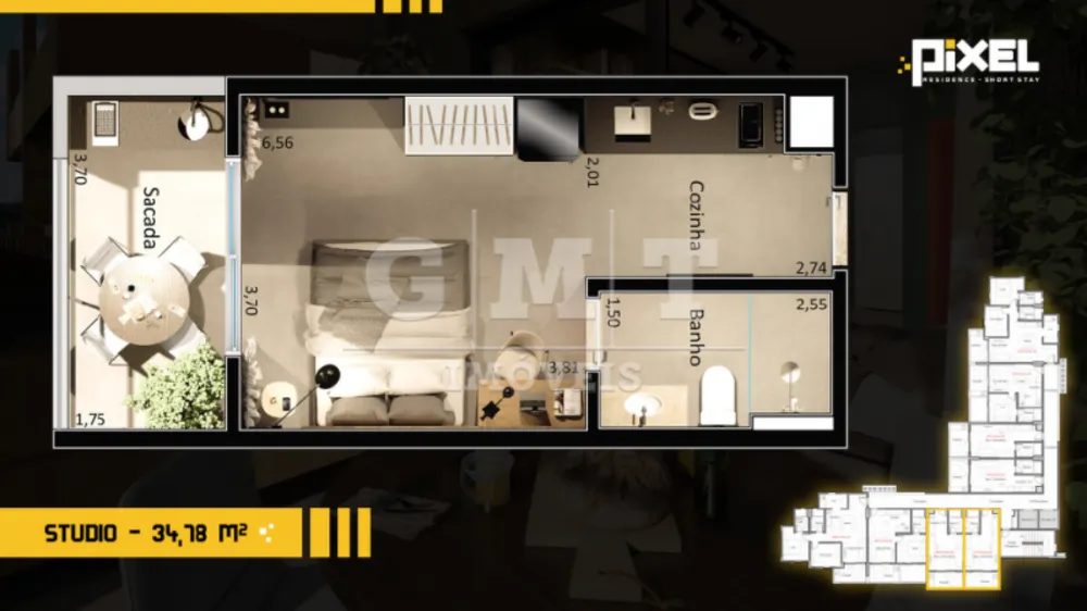 Apartamento, 1 quarto, 47 m² - Foto 12