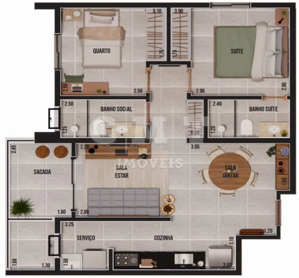 Apartamento, 2 quartos - Foto 3