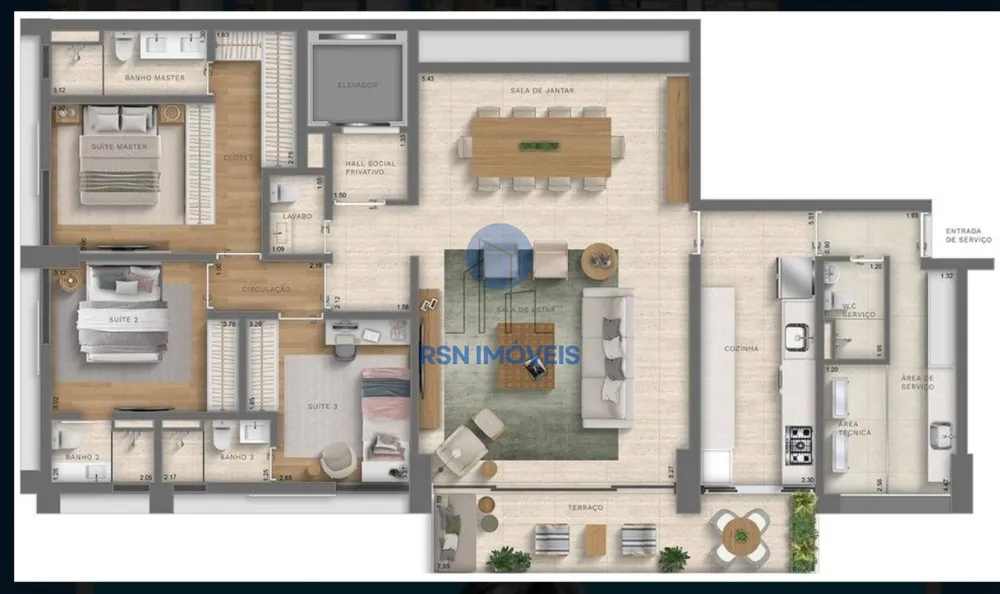 Apartamento, 3 quartos, 166 m² - Foto 3