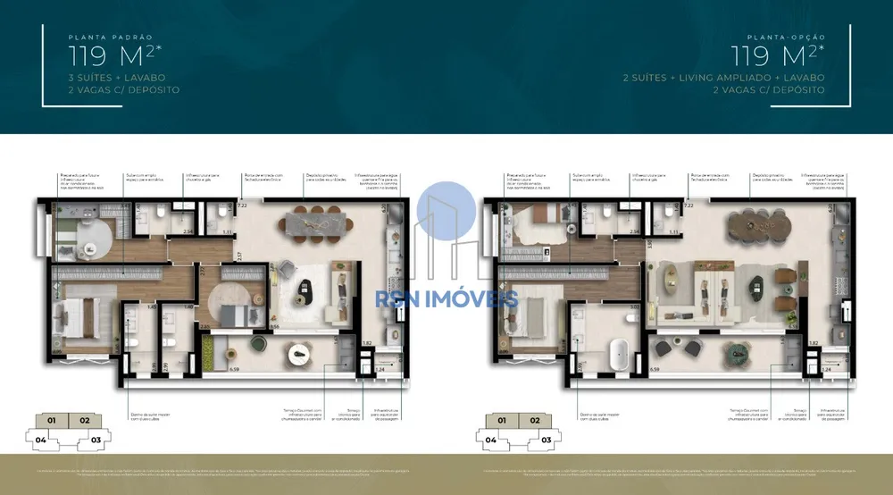 Apartamento, 3 quartos, 120 m² - Foto 2