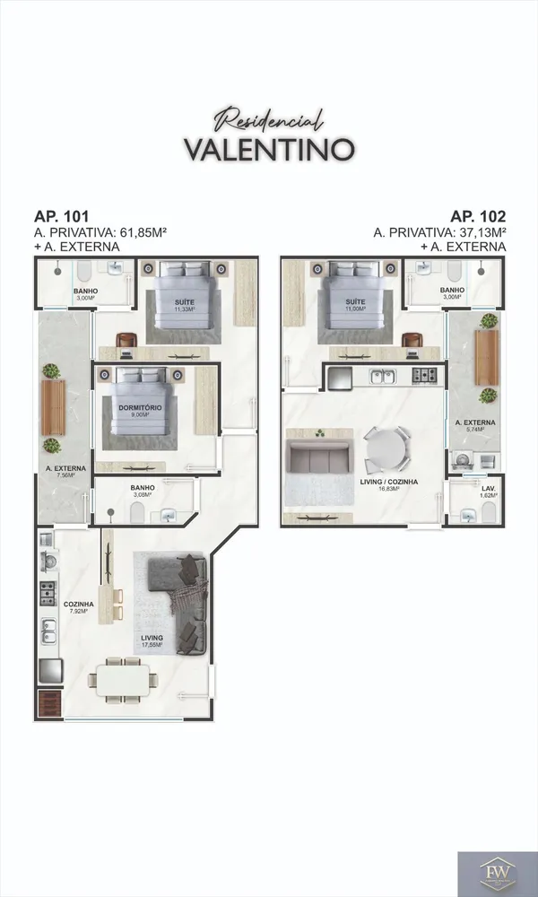 Apartamento, 2 quartos, 61 m² - Foto 4