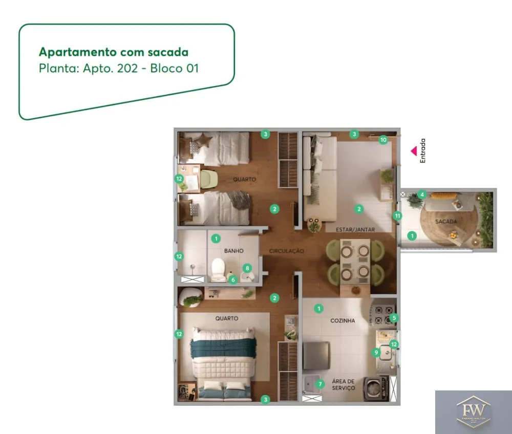Apartamento, 2 quartos, 43 m² - Foto 4