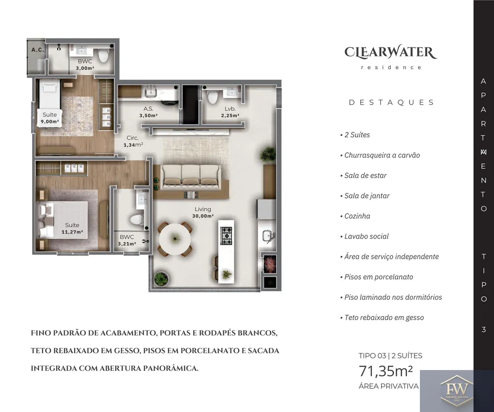 Apartamento, 2 quartos, 71 m² - Foto 4