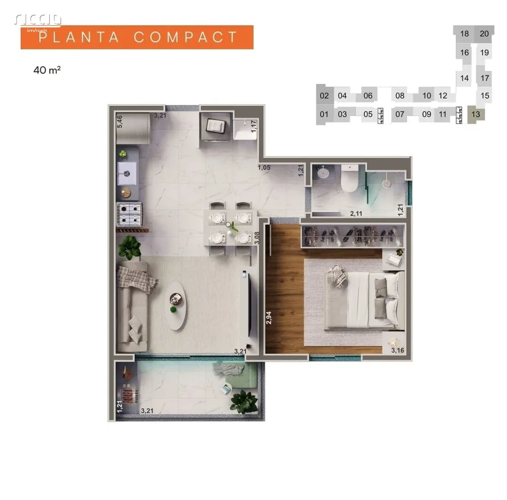 Apartamento, 1 quarto, 40 m² - Foto 1
