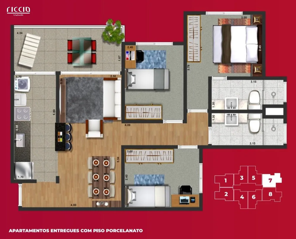 Apartamento, 2 quartos, 66 m² - Foto 4
