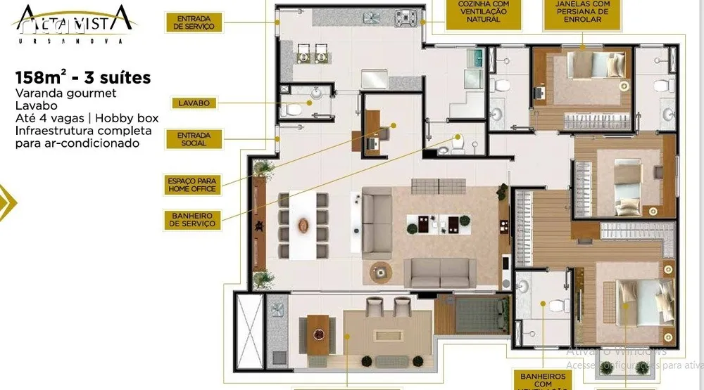 Apartamento, 4 quartos, 158 m² - Foto 4