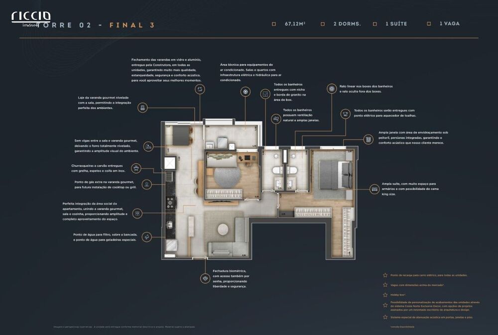 Apartamento, 2 quartos, 67 m² - Foto 6