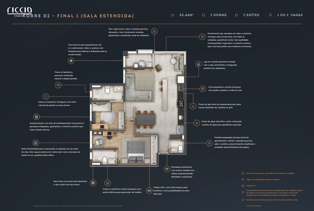 Apartamento, 2 quartos, 67 m² - Foto 3