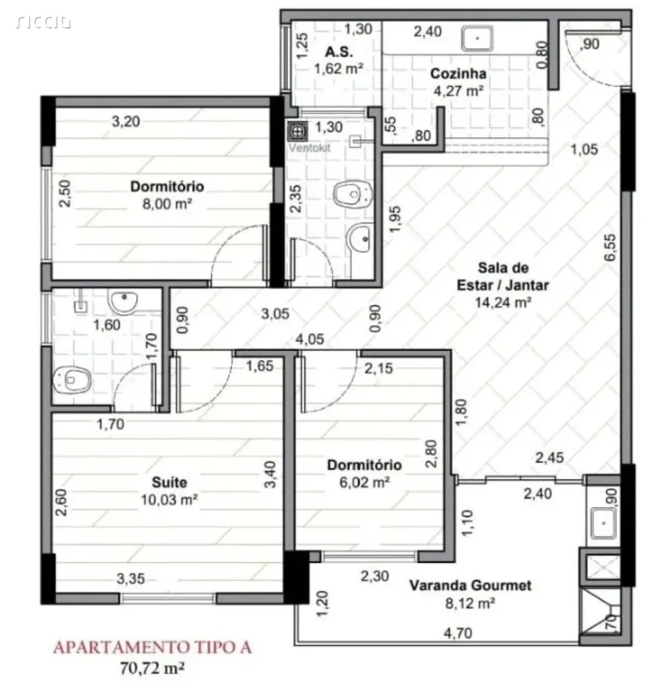 Apartamento, 3 quartos, 70 m² - Foto 11