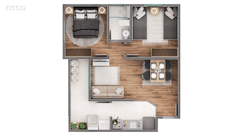 Apartamento Lançamentos com 2 quartos, 52m² - Foto 7