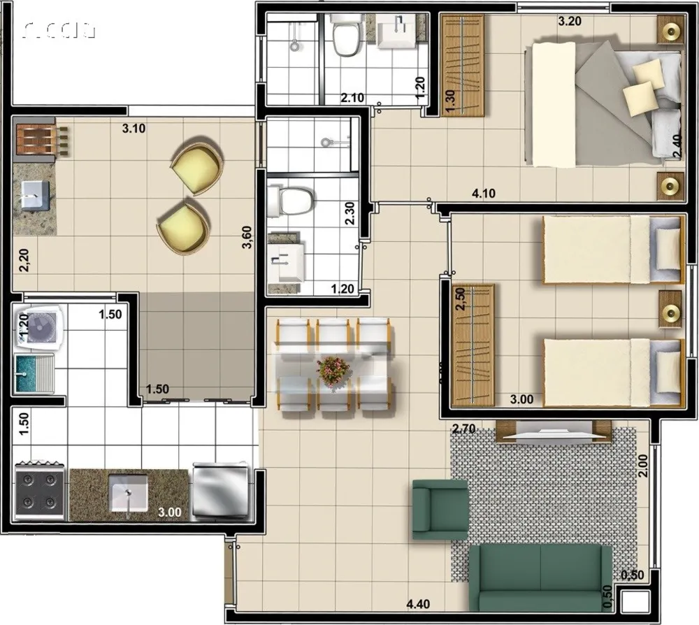 Apartamento, 2 quartos, 55 m² - Foto 24