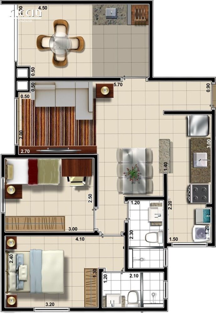Apartamento, 2 quartos, 55 m² - Foto 19