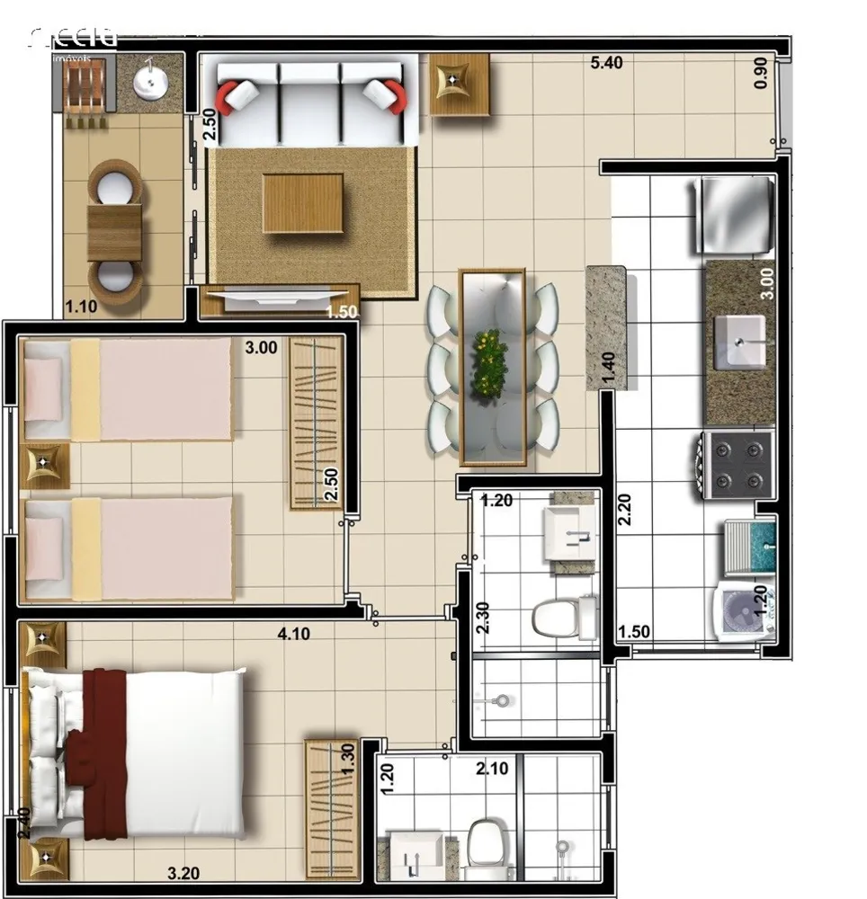 Apartamento, 2 quartos, 55 m² - Foto 23