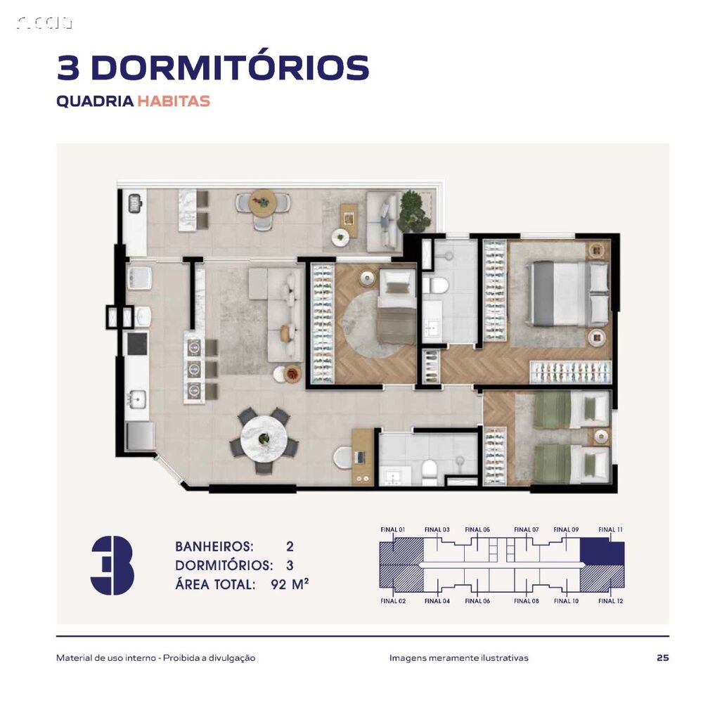 Apartamento à venda com 2 quartos, 69m² - Foto 6