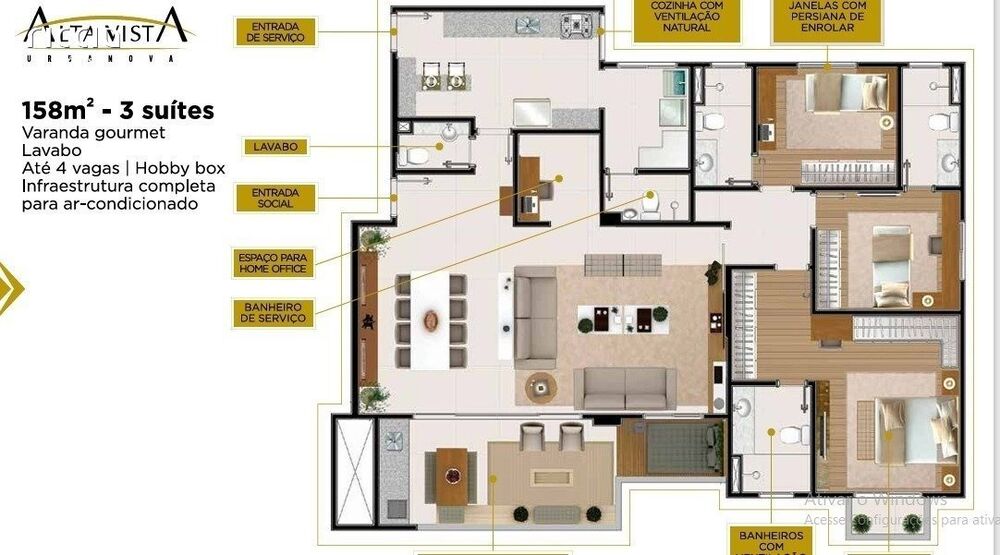 Apartamento, 4 quartos, 158 m² - Foto 3