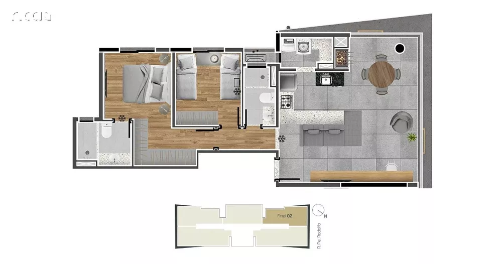 Apartamento à venda com 2 quartos, 73m² - Foto 3