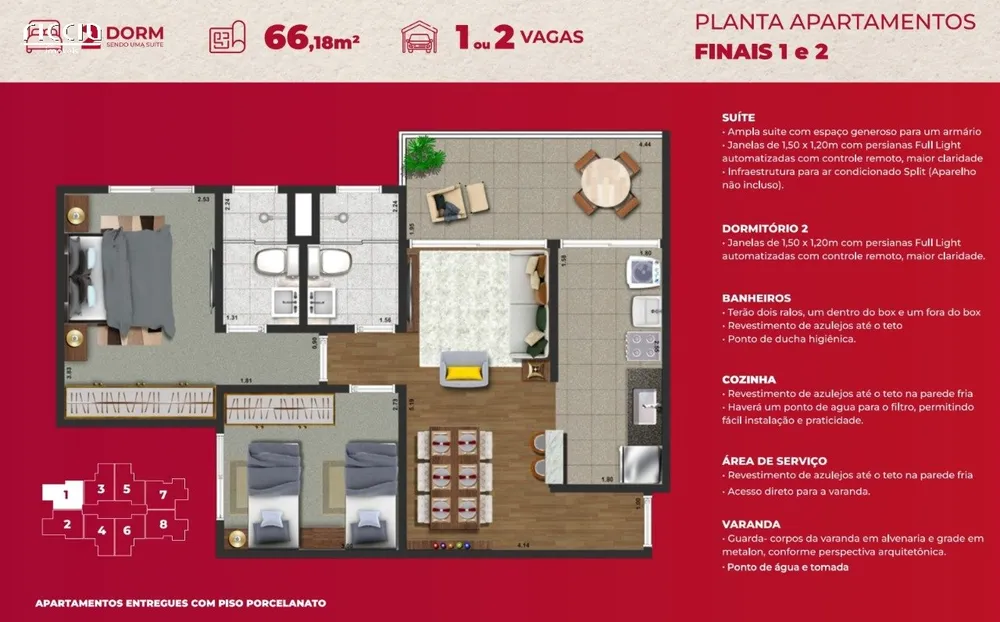 Apartamento, 2 quartos, 65 m² - Foto 3