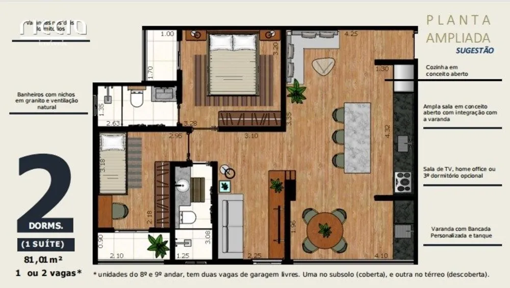 Apartamento, 2 quartos, 81 m² - Foto 2