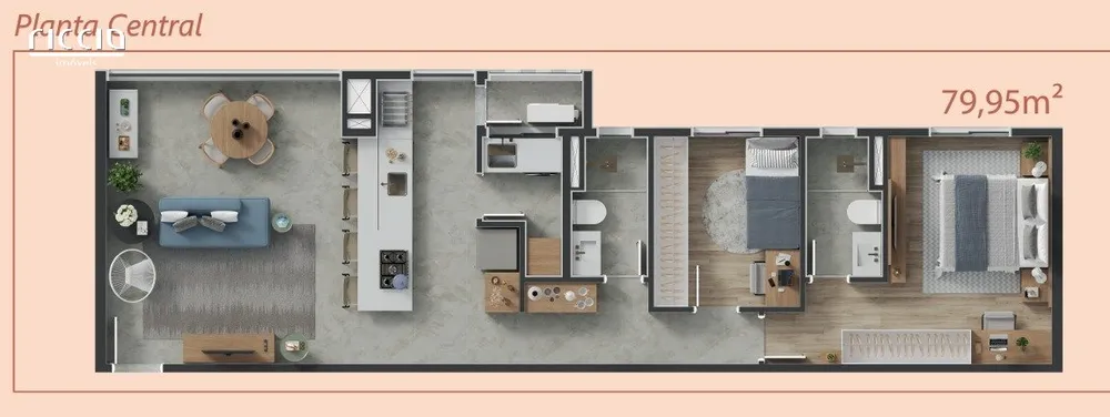 Apartamento, 2 quartos, 79 m² - Foto 1