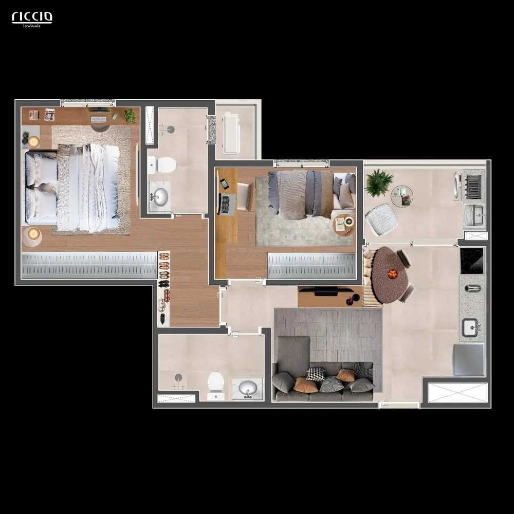 Apartamento, 2 quartos, 55 m² - Foto 9