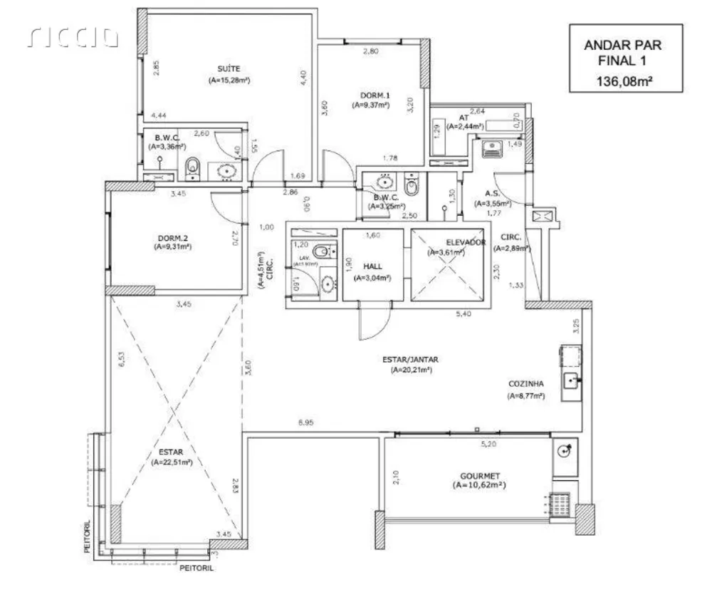 Apartamento, 3 quartos, 136 m² - Foto 12