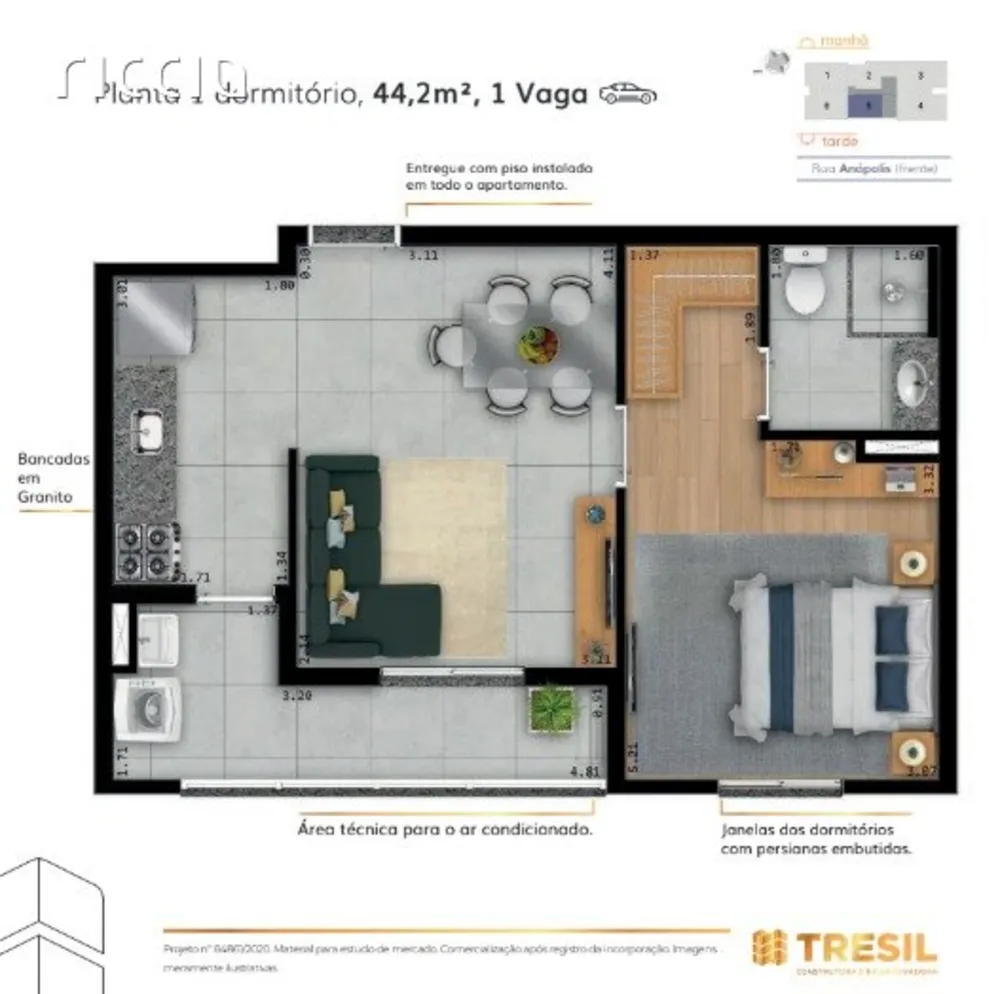 Apartamento, 2 quartos, 59 m² - Foto 8