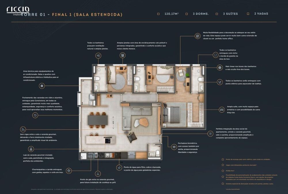 Apartamento, 2 quartos, 83 m² - Foto 2