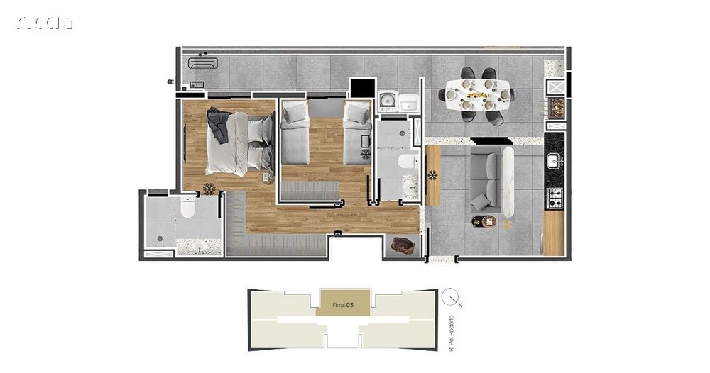Apartamento, 2 quartos, 73 m² - Foto 2