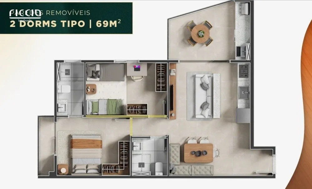 Apartamento, 2 quartos, 68 m² - Foto 8