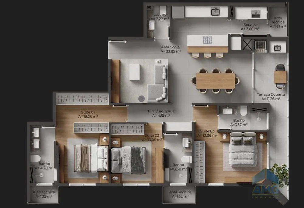 Apartamento, 3 quartos, 126 m² - Foto 16